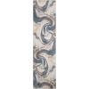 image:imageNourison Home Astra Machine Washable Ivory Blue 53 x 7 Area Rug  Easy Clean Non Shedding Bed Room Living Room Dining Room Kitchen 5 x 7Ivory Blue