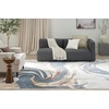 image:imageNourison Home Astra Machine Washable Ivory Blue 53 x 7 Area Rug  Easy Clean Non Shedding Bed Room Living Room Dining Room Kitchen 5 x 7Ivory Blue