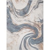 image:imageNourison Home Astra Machine Washable Ivory Blue 53 x 7 Area Rug  Easy Clean Non Shedding Bed Room Living Room Dining Room Kitchen 5 x 7Ivory Blue