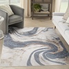 image:imageNourison Home Astra Machine Washable Ivory Blue 53 x 7 Area Rug  Easy Clean Non Shedding Bed Room Living Room Dining Room Kitchen 5 x 7Ivory Blue