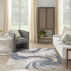 image:imageNourison Home Astra Machine Washable Ivory Blue 53 x 7 Area Rug  Easy Clean Non Shedding Bed Room Living Room Dining Room Kitchen 5 x 7Ivory Blue
