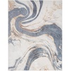 image:imageNourison Home Astra Machine Washable Ivory Blue 53 x 7 Area Rug  Easy Clean Non Shedding Bed Room Living Room Dining Room Kitchen 5 x 7Ivory Blue