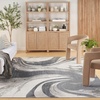 image:imageNourison Home Astra Machine Washable Ivory Blue 53 x 7 Area Rug  Easy Clean Non Shedding Bed Room Living Room Dining Room Kitchen 5 x 7Ivory Grey