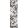 image:imageNourison Home Astra Machine Washable Ivory Blue 53 x 7 Area Rug  Easy Clean Non Shedding Bed Room Living Room Dining Room Kitchen 5 x 7Ivory Grey