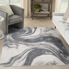image:imageNourison Home Astra Machine Washable Ivory Blue 53 x 7 Area Rug  Easy Clean Non Shedding Bed Room Living Room Dining Room Kitchen 5 x 7Ivory Grey