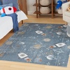 image:imageNourison Home Astra Machine Washable Ivory Multicolor 33 x 5 Area Rug  Easy Clean Non Shedding Bed Room Living Room Dining Room Kitchen 3 x 5Blue Multicolor