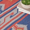 image:imageNourison Home Baja Blue Red 36 x 56 Area Rug  Easy Clean Non Shedding Bed Room Living Room Dining Room Kitchen 4 x 6Blred