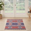 image:imageNourison Home Baja Blue Red 36 x 56 Area Rug  Easy Clean Non Shedding Bed Room Living Room Dining Room Kitchen 4 x 6Blred