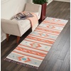 image:imageNourison Home Baja Blue Red 36 x 56 Area Rug  Easy Clean Non Shedding Bed Room Living Room Dining Room Kitchen 4 x 6IVGrey