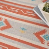 image:imageNourison Home Baja Blue Red 36 x 56 Area Rug  Easy Clean Non Shedding Bed Room Living Room Dining Room Kitchen 4 x 6IVGrey