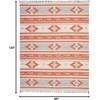 image:imageNourison Home Baja Blue Red 36 x 56 Area Rug  Easy Clean Non Shedding Bed Room Living Room Dining Room Kitchen 4 x 6IVGrey