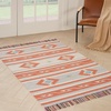 image:imageNourison Home Baja Blue Red 36 x 56 Area Rug  Easy Clean Non Shedding Bed Room Living Room Dining Room Kitchen 4 x 6IVGrey