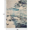 image:imageNourison Home Celestial Sealife 3 x 5 Area Rug  Easy Clean Non Shedding Bed Room Living Room Dining Room Kitchen 3 x 5Ivory Teal Blue