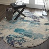 image:imageNourison Home Celestial Sealife 3 x 5 Area Rug  Easy Clean Non Shedding Bed Room Living Room Dining Room Kitchen 3 x 5IvoryTeal Blue
