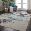image:imageNourison Home Celestial Sealife 3 x 5 Area Rug  Easy Clean Non Shedding Bed Room Living Room Dining Room Kitchen 3 x 5IvoryTeal Blue
