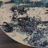 image:imageNourison Home Celestial Sealife 3 x 5 Area Rug  Easy Clean Non Shedding Bed Room Living Room Dining Room Kitchen 3 x 5IvoryTeal Blue