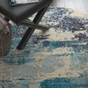 image:imageNourison Home Celestial Sealife 3 x 5 Area Rug  Easy Clean Non Shedding Bed Room Living Room Dining Room Kitchen 3 x 5IvoryTeal Blue