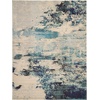 image:imageNourison Home Celestial Sealife 3 x 5 Area Rug  Easy Clean Non Shedding Bed Room Living Room Dining Room Kitchen 3 x 5IvoryTeal Blue