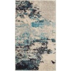 image:imageNourison Home Celestial Sealife 3 x 5 Area Rug  Easy Clean Non Shedding Bed Room Living Room Dining Room Kitchen 3 x 5IvoryTeal Blue