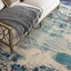 image:imageNourison Home Celestial Sealife 3 x 5 Area Rug  Easy Clean Non Shedding Bed Room Living Room Dining Room Kitchen 3 x 5IvoryTeal Blue