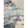 image:imageNourison Home Celestial Sealife 3 x 5 Area Rug  Easy Clean Non Shedding Bed Room Living Room Dining Room Kitchen 3 x 5IvoryTeal Blue