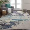 image:imageNourison Home Celestial Sealife 3 x 5 Area Rug  Easy Clean Non Shedding Bed Room Living Room Dining Room Kitchen 3 x 5IvoryTeal Blue