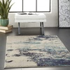 image:imageNourison Home Celestial Sealife 3 x 5 Area Rug  Easy Clean Non Shedding Bed Room Living Room Dining Room Kitchen 3 x 5IvoryTeal Blue