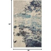 image:imageNourison Home Celestial Sealife 3 x 5 Area Rug  Easy Clean Non Shedding Bed Room Living Room Dining Room Kitchen 3 x 5IvoryTeal Blue