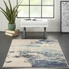 image:imageNourison Home Celestial Sealife 3 x 5 Area Rug  Easy Clean Non Shedding Bed Room Living Room Dining Room Kitchen 3 x 5IvoryTeal Blue