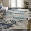 image:imageNourison Home Celestial Sealife 3 x 5 Area Rug  Easy Clean Non Shedding Bed Room Living Room Dining Room Kitchen 3 x 5IvoryTeal Blue