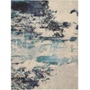 image:imageNourison Home Celestial Sealife 3 x 5 Area Rug  Easy Clean Non Shedding Bed Room Living Room Dining Room Kitchen 3 x 5IvoryTeal Blue