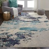 image:imageNourison Home Celestial Sealife 3 x 5 Area Rug  Easy Clean Non Shedding Bed Room Living Room Dining Room Kitchen 3 x 5IvoryTeal Blue