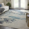image:imageNourison Home Celestial Sealife 3 x 5 Area Rug  Easy Clean Non Shedding Bed Room Living Room Dining Room Kitchen 3 x 5IvoryTeal Blue