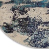 image:imageNourison Home Celestial Sealife 3 x 5 Area Rug  Easy Clean Non Shedding Bed Room Living Room Dining Room Kitchen 3 x 5IvoryTeal Blue