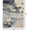 image:imageNourison Home Celestial Sealife 3 x 5 Area Rug  Easy Clean Non Shedding Bed Room Living Room Dining Room Kitchen 3 x 5IvoryTeal Blue