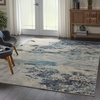 image:imageNourison Home Celestial Sealife 3 x 5 Area Rug  Easy Clean Non Shedding Bed Room Living Room Dining Room Kitchen 3 x 5IvoryTeal Blue