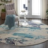 image:imageNourison Home Celestial Sealife 3 x 5 Area Rug  Easy Clean Non Shedding Bed Room Living Room Dining Room Kitchen 3 x 5IvoryTeal Blue