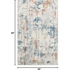 image:imageNourison Home Concerto Abstract Ivory Grey Blue 3 x 5 Oval Area Rug Easy Cleaning Non Shedding Bed Room Living Room Dining Room Kitchen 3x5Beige Blue Rust