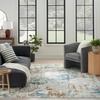 image:imageNourison Home Concerto Abstract Ivory Grey Blue 3 x 5 Oval Area Rug Easy Cleaning Non Shedding Bed Room Living Room Dining Room Kitchen 3x5Beige Blue Rust
