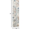 image:imageNourison Home Concerto Abstract Ivory Grey Blue 3 x 5 Oval Area Rug Easy Cleaning Non Shedding Bed Room Living Room Dining Room Kitchen 3x5Beige Blue Rust
