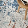 image:imageNourison Home Concerto Abstract Ivory Grey Blue 3 x 5 Oval Area Rug Easy Cleaning Non Shedding Bed Room Living Room Dining Room Kitchen 3x5Beige Blue Rust