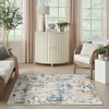 image:imageNourison Home Concerto Abstract Ivory Grey Blue 3 x 5 Oval Area Rug Easy Cleaning Non Shedding Bed Room Living Room Dining Room Kitchen 3x5Beige Blue Rust