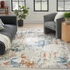 image:imageNourison Home Concerto Abstract Ivory Grey Blue 3 x 5 Oval Area Rug Easy Cleaning Non Shedding Bed Room Living Room Dining Room Kitchen 3x5Beige Blue Rust