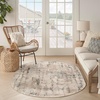 image:imageNourison Home Concerto Abstract Ivory Grey Blue 3 x 5 Oval Area Rug Easy Cleaning Non Shedding Bed Room Living Room Dining Room Kitchen 3x5Beige Grey