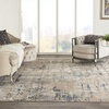 image:imageNourison Home Concerto Abstract Ivory Grey Blue 3 x 5 Oval Area Rug Easy Cleaning Non Shedding Bed Room Living Room Dining Room Kitchen 3x5Beige Grey
