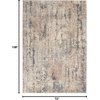 image:imageNourison Home Concerto Abstract Ivory Grey Blue 3 x 5 Oval Area Rug Easy Cleaning Non Shedding Bed Room Living Room Dining Room Kitchen 3x5Beige Grey
