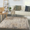 image:imageNourison Home Concerto Abstract Ivory Grey Blue 3 x 5 Oval Area Rug Easy Cleaning Non Shedding Bed Room Living Room Dining Room Kitchen 3x5Beige Grey