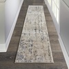 image:imageNourison Home Concerto Abstract Ivory Grey Blue 3 x 5 Oval Area Rug Easy Cleaning Non Shedding Bed Room Living Room Dining Room Kitchen 3x5Beige Grey