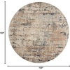 image:imageNourison Home Concerto Abstract Ivory Grey Blue 3 x 5 Oval Area Rug Easy Cleaning Non Shedding Bed Room Living Room Dining Room Kitchen 3x5Beige Grey