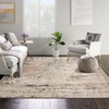 image:imageNourison Home Concerto Abstract Ivory Grey Blue 3 x 5 Oval Area Rug Easy Cleaning Non Shedding Bed Room Living Room Dining Room Kitchen 3x5Beige Grey
